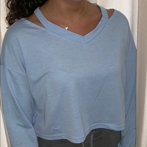 blue long sleeve